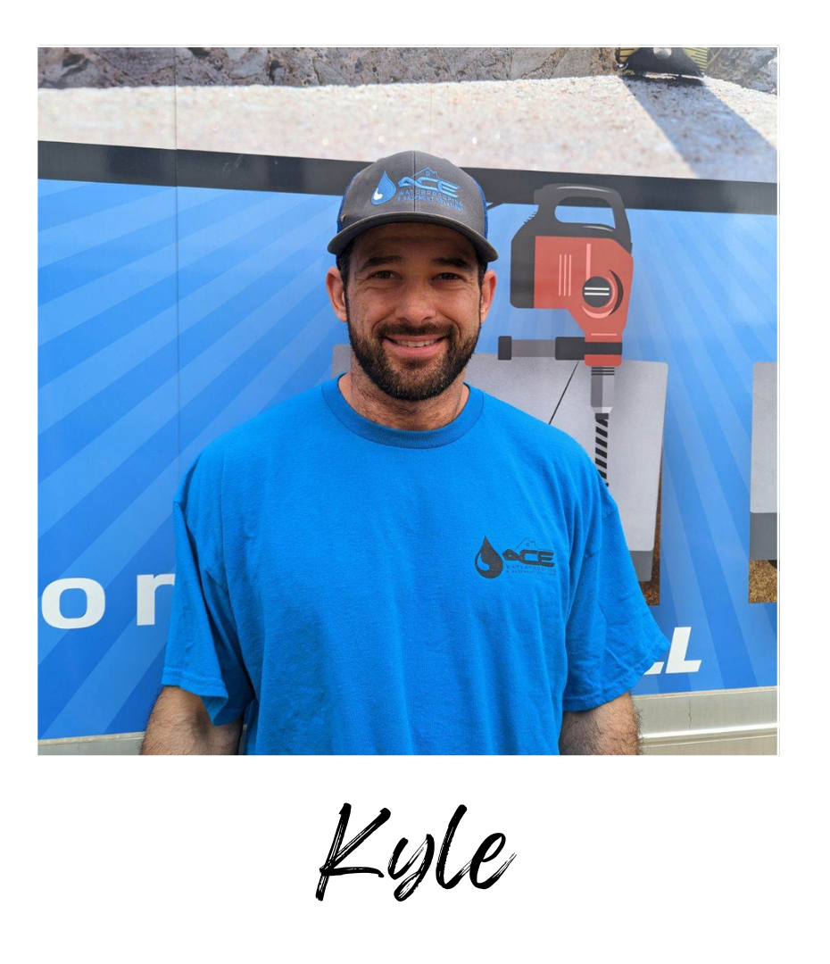 This is a photograph of one of our installers, Kyle.